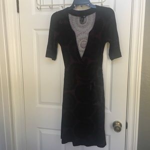 Purple/black H&M wrap dress